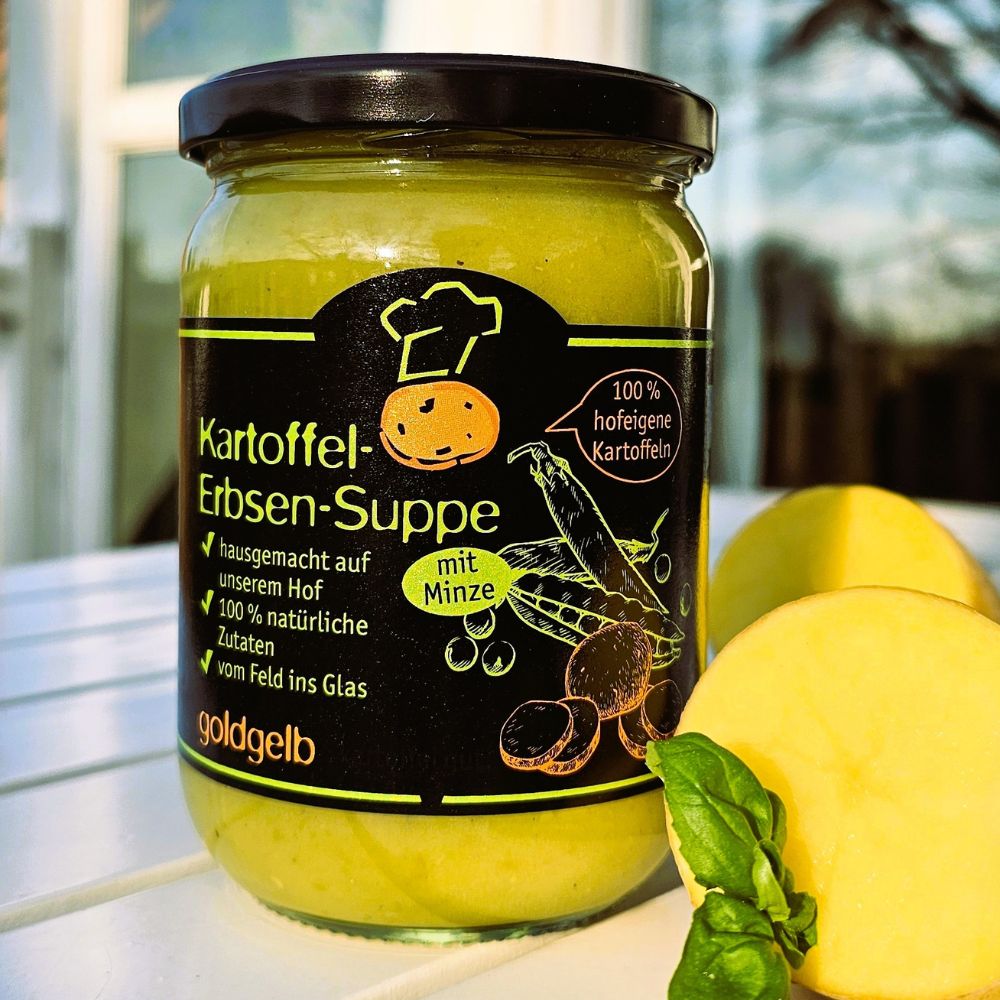 Kartoffel Erbsensuppe Vegan